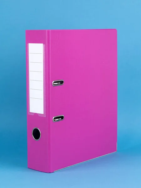Pink Binder File Folder Zamknij Makieta Projektu Tożsamości Marki Folder — Zdjęcie stockowe