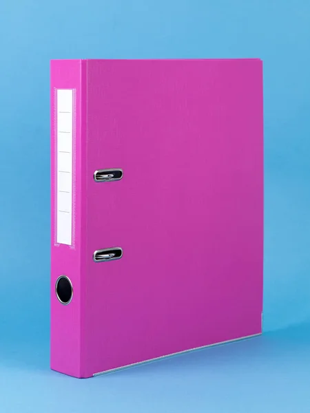 Pink Binder File Folder Zamknij Makieta Projektu Tożsamości Marki Folder — Zdjęcie stockowe