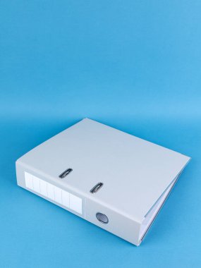 Mavi arkaplanda Gri Dosya Dizini, kapat 