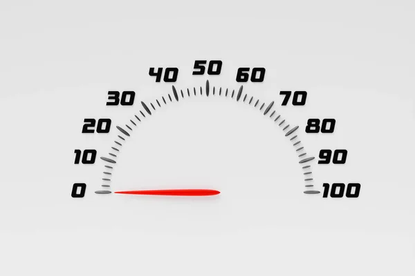 Illustration Measuring Speed Icon Colorful Speedometer Icon Speedometer Pointer Points — 图库照片