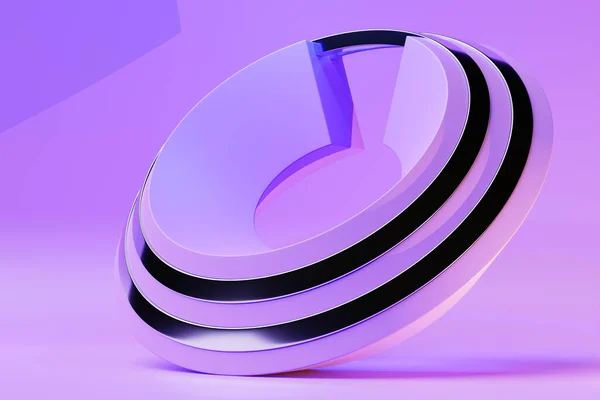 Иллюстрации Фиолетового Кристаллического Тора Простые Геометрические Фигуры — стоковое фото