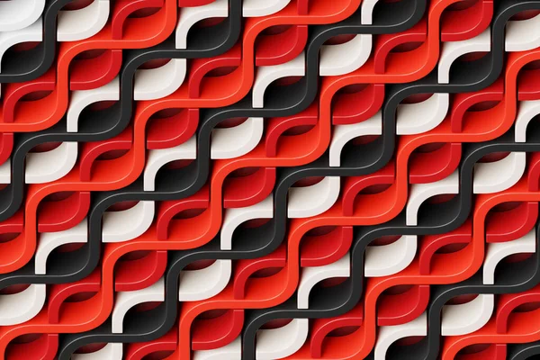 Illustration Colorful Geometric Lines Stripes Similar Waves Futuristic Shape Abstract — Stock Photo, Image