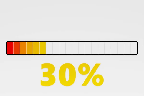 Infographic Chart Element Percentage Realistic Illustration — Stock fotografie