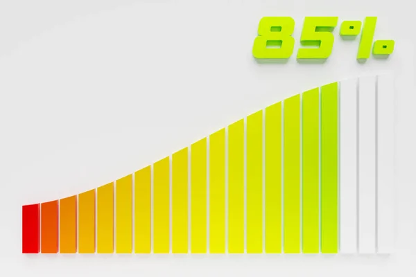 Infographic Chart Element Percentage Realistic Illustration — Stock Photo, Image