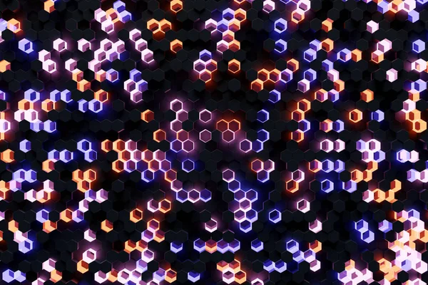 Иллюстрация Honeycomb Реалистичная Текстура Геометрических Ячеек Сетки Абстрактные Красочные Обои — стоковое фото