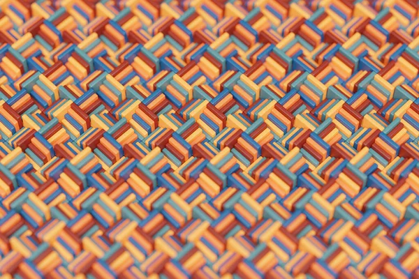 Renderização Padrão Geométrico Colorido Padrão Minimalista Formas Simples Textura Simétrica — Fotografia de Stock
