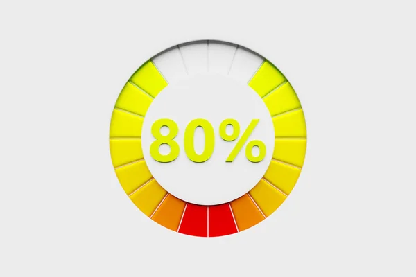 Illustration Control Panel Icon High Risk Concept Spedometer Credit Rating — Stock Photo, Image