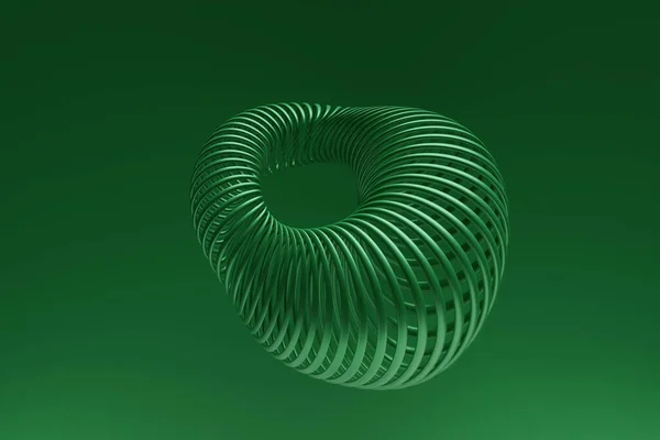 Ilustração Uma Forma Verde Forma Fantástica Formas Geométricas Simples — Fotografia de Stock