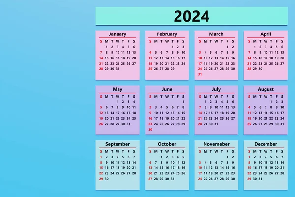 Layout Semplice Del Calendario 2021 Settimana Inizia Lunedì — Foto Stock