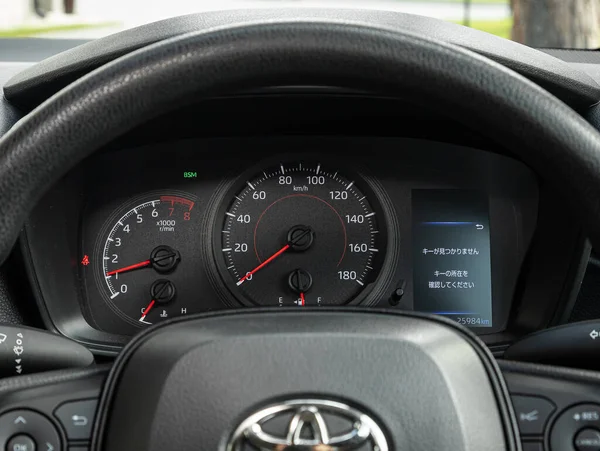 Novosibirsk Rusko Září 2023 Toyota Corolla Touring Dashboard Detailní Záběr — Stock fotografie