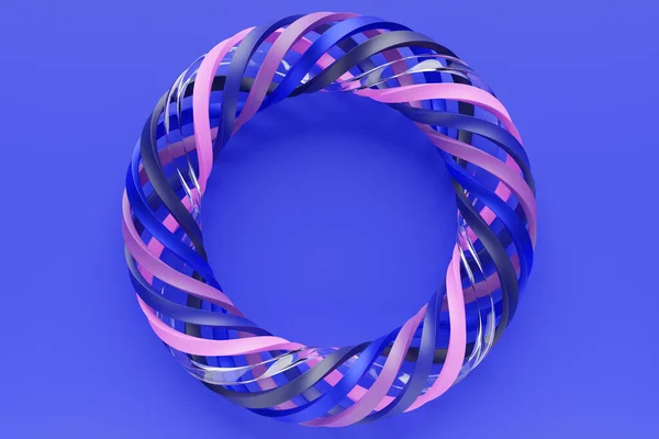 Ilustre Toro Colorido Sobre Fundo Azul Fantástico Celular Formas Geométricas — Fotografia de Stock