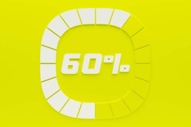 3d illustration of a bright instrument panel depicting values from normal to critical values in different colors on a black  background