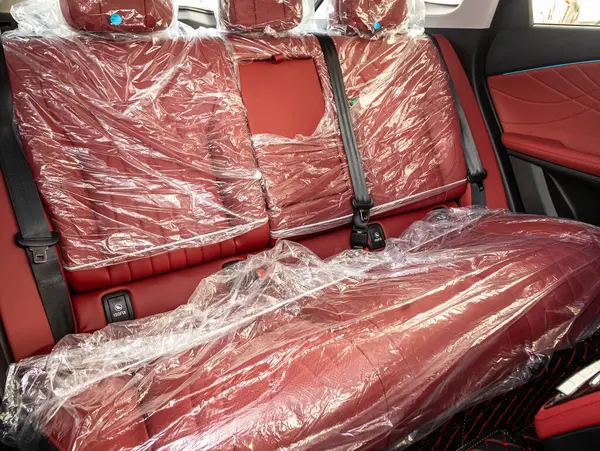 Novosibirsk Russia September 2023 Exeed Leather Interior Design Car Passenger — Stock Photo, Image
