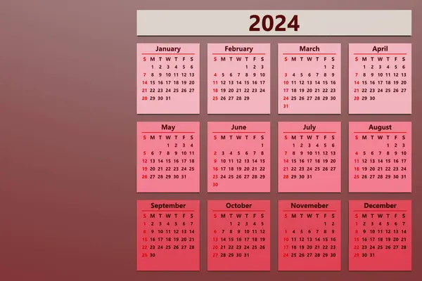 Klassieke Kleurrijke Maandelijkse Kalender Voor 2023 Kalender Stijl Van Minimalistische — Stockfoto