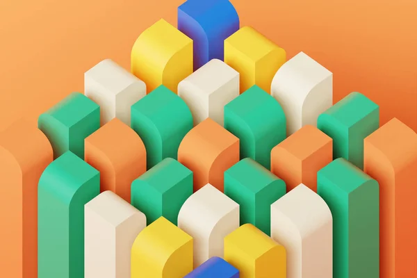 Illustration Colorful Set Cubes Monocrome Background Pattern Geometry Background — Stock Photo, Image