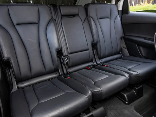 Novosibirsk Russia October 2023 Audi Leather Interior Design Car Passenger — Stock Photo, Image