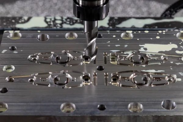 Auto Cnc Drehen Mit Roboter Bohrfräsfabrik Konzept Banner Metallmaschinenindustrie Background — Stockfoto