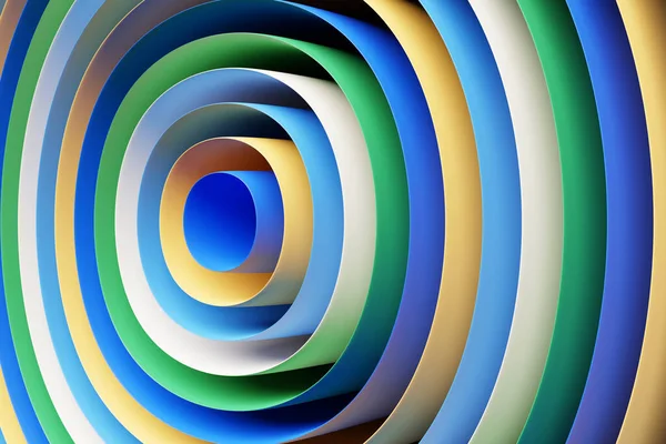 Рендеринг Абстрактный Красочный Круглый Фрактал Портал Цветная Круглая Спираль — стоковое фото