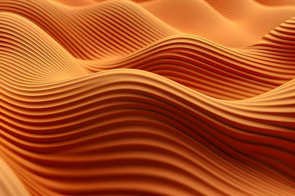 Geometric stripes similar to waves. Abstract    orange    glowing crossing lines pattern ,generative ai