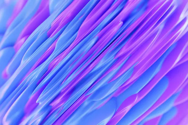 Geometric stripes similar to waves. Abstract    purple glowing crossing lines pattern, soft focus