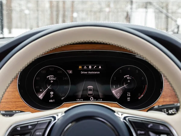 Novosibirsk Russia November 2023 Bentley Bentayga Car Panel Digital Bright — Stock Photo, Image