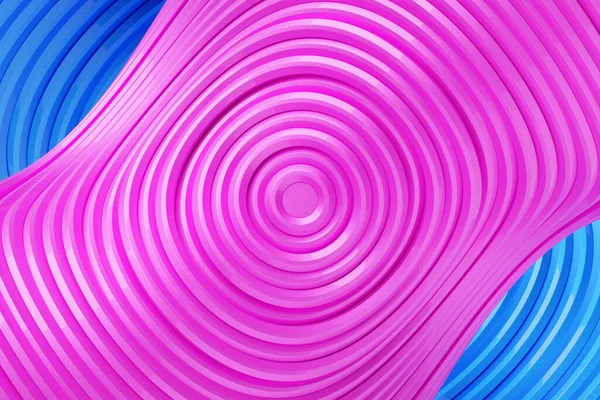 Rendant Abstraite Fractale Ronde Rose Bleue Portail Spirale Ronde Colorée — Photo