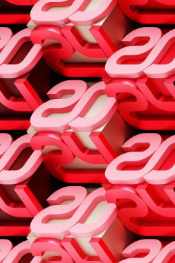 2024 yılbaşı kartı, renkli arkaplanda 3D gerçekçi yıl numarası var. Üç boyutlu illüstrasyon. Hacim rakamları 2024 bir açı, Yeni Yıl kutlamaları için metin alanı, kurumsal afiş