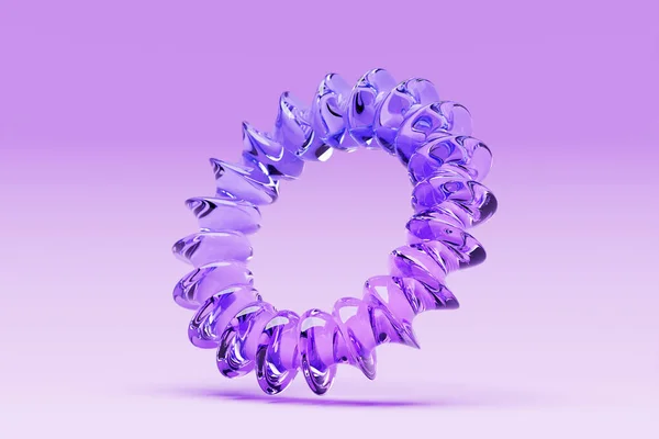 Elemento Geométrico Forma Toro Rosa Púrpura Anillo Realista Redondo Tor —  Fotos de Stock