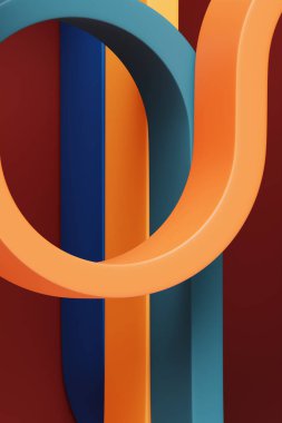 Güzel renkli su dokusu tasarımı 3D çizim. Soyut kaotik yüzey deseni. 