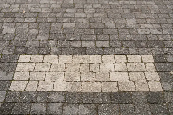Floor Paved Gray Stones Top View Stone Texture Outdoor Stone — Stock Photo, Image