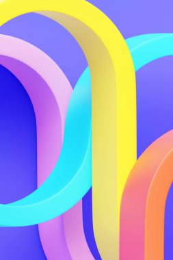 Güzel renkli su dokusu tasarımı 3D çizim. Soyut kaotik yüzey deseni. 