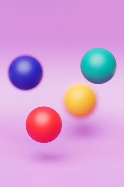 Ilustração Uma Esfera Colorida Sobre Fundo Rosa Fundo Metaball Digital — Fotografia de Stock