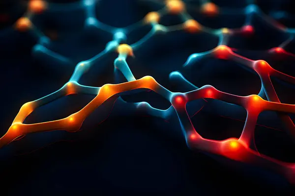 3d illustration of a  science template, abstract background with a DNA molecules. abstract technology science concept DNA futuristic ,  generative ai