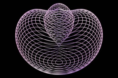 Soyut gökkuşağı neon ışıklı çizgi desenleri. Renkli neon ışıklı şekillerin koyu arkaplanı