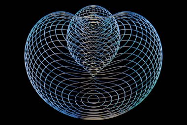 Değişik mavi çizgili, akış çizgileri olan soyut bir arkaplan. Poster, kapak, konsept tasarım, afişler, sunumlar için arıza efekti.