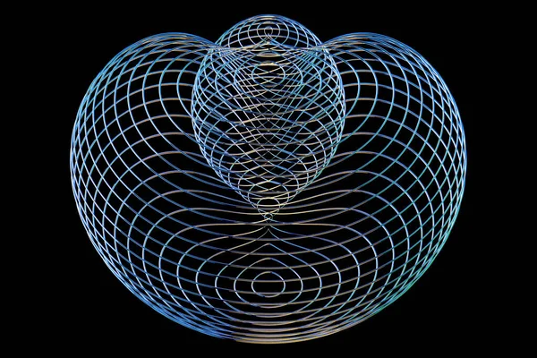 Değişik mavi çizgili, akış çizgileri olan soyut bir arkaplan. Poster, kapak, konsept tasarım, afişler, sunumlar için arıza efekti.