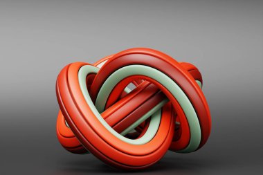 Soyut dinamik renkli şekil. Üç boyutlu çizim ve çizim. Zarif satır arkaplanı.