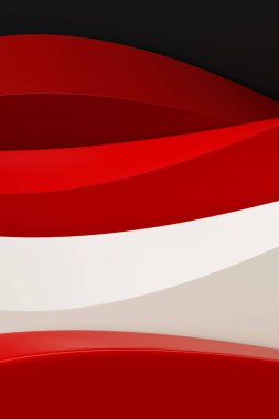 Çok renkli soyut geometrik çizgilerin üç boyutlu deseni, dikey yönelim