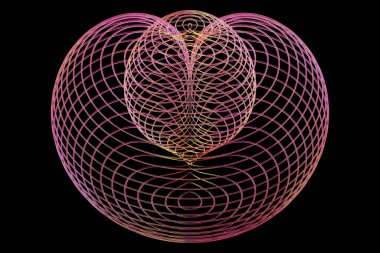 Soyut gökkuşağı neon ışıklı çizgi desenleri. Renkli neon ışıklı şekillerin koyu arkaplanı