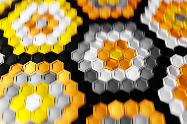 Illustration Honeycomb Mosaic Realistic Texture Geometric Grid Cells Abstract Wallpaper — Stock Photo, Image
