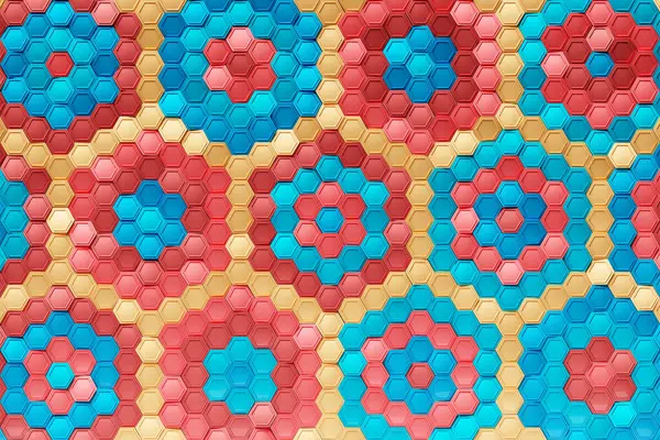 Illustration Bikaka Mosaik Realistisk Struktur Geometriska Rutnätsceller Abstrakt Tapet Med — Stockfoto