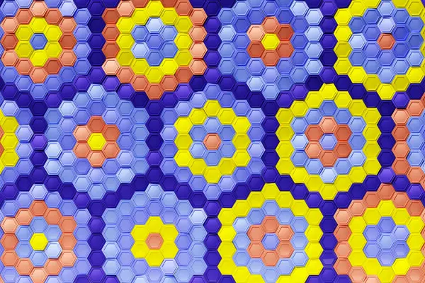 Illustration Honeycomb Mosaic Realistic Texture Geometric Grid Cells Abstract Wallpaper —  Fotos de Stock