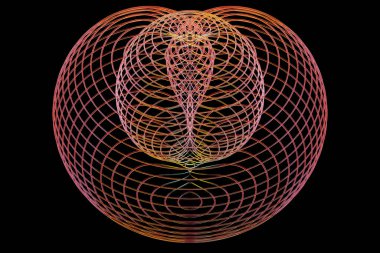 Soyut gökkuşağı neon ışıklı çizgi desenleri. Renkli neon ışıklı şekillerin koyu arkaplanı