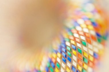 3 boyutlu görüntüleme. Renkli geometrik desen. Basit şekillerin minimalist deseni. Parlak yaratıcı simetrik doku