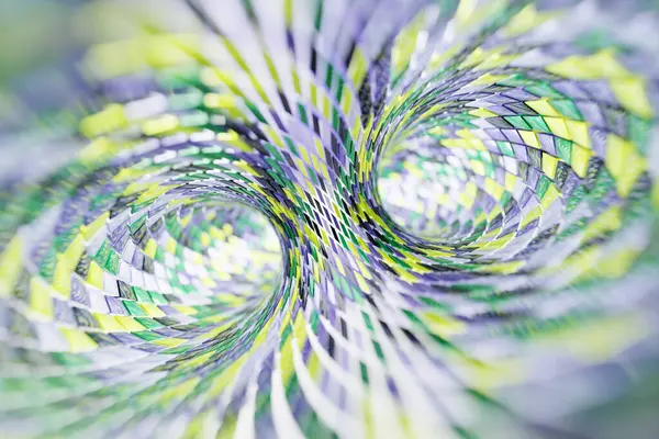 Three Dimensional Rendering Multi Colored Tunnel Pattern — Stock Photo, Image
