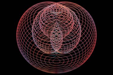 Soyut gökkuşağı neon ışıklı çizgi desenleri. Renkli neon ışıklı şekillerin koyu arkaplanı