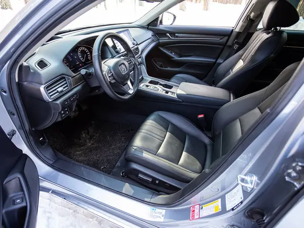 Novosibirsk Russia March 2024 Honda Accord Interior New Modern Sedan — Stock Photo, Image
