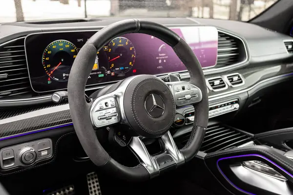 Novosibirsk Russia July 2023 Mercedes Benz Gle Cockpit Interior Cabin — Stock Photo, Image
