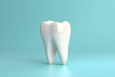 AI tarafından üretilen mavi arka planda beyaz bir insan dişi modeli.