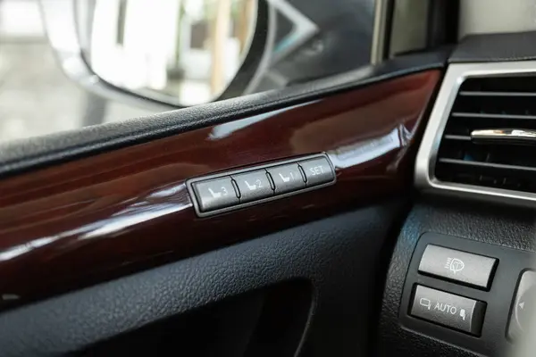 stock image Novosibirsk, Russia -  July 10, 2024: Lexus LX570, close-up of   of seat  setting  buttons on car panel, no trade marks